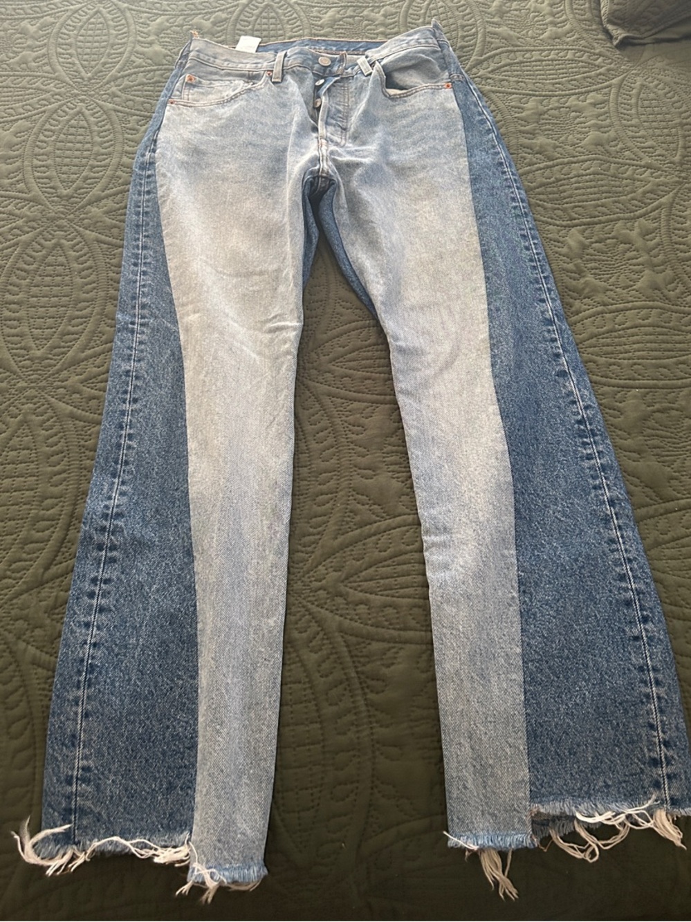 Levi's Two-Tone Blue Flare Jeans
